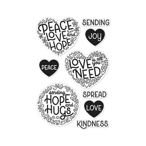Hero Arts Peace & Love Clear Stamps