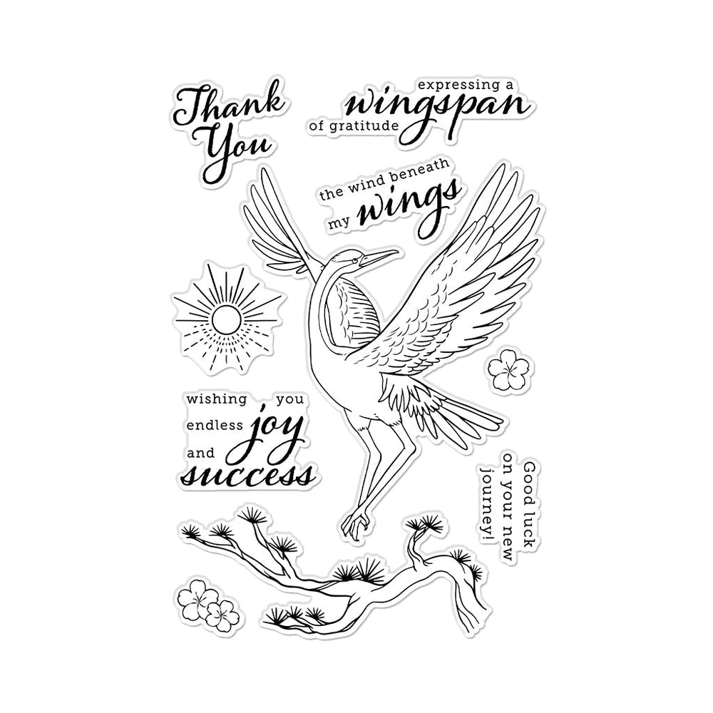 Hero Arts Crane Wishes Clear Stamps
