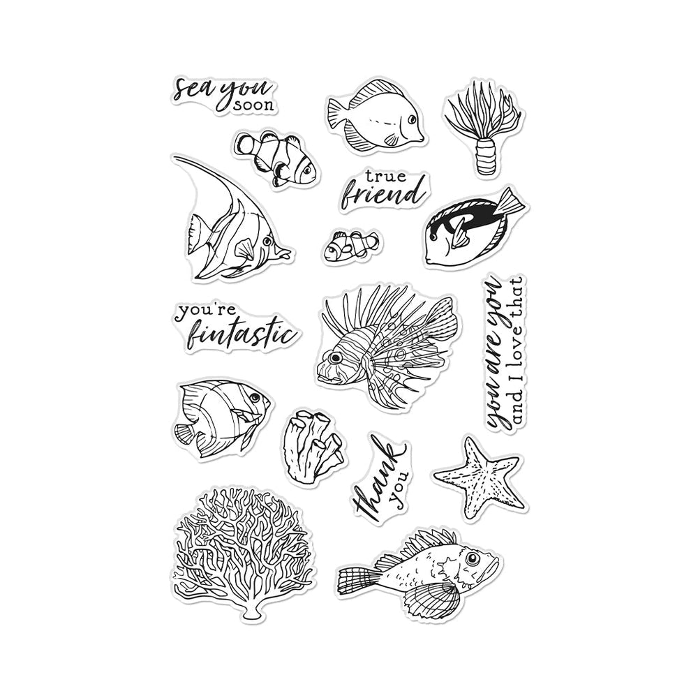Hero Arts Tropical Fishes Clear Stamps