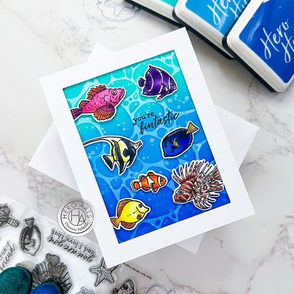 Hero Arts Tropical Fishes Clear Stamps