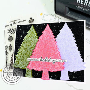 Hero Arts Swirly Christmas Tree Stamps & Dies Bundle