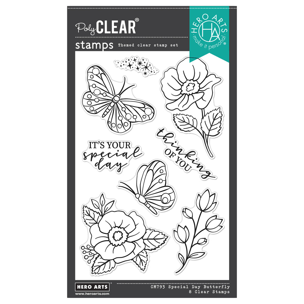 Hero Arts Special Day Butterfly Stamp Set