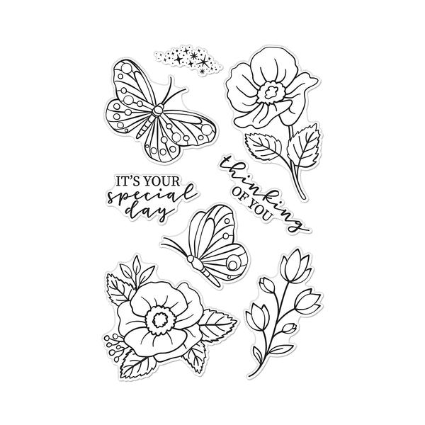 Hero Arts Special Day Butterfly Stamp Set