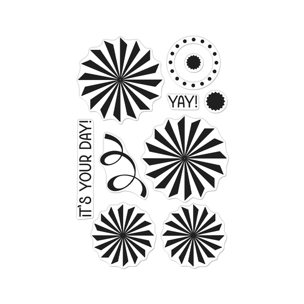 Hero Arts Party Fans Stamp & Cut