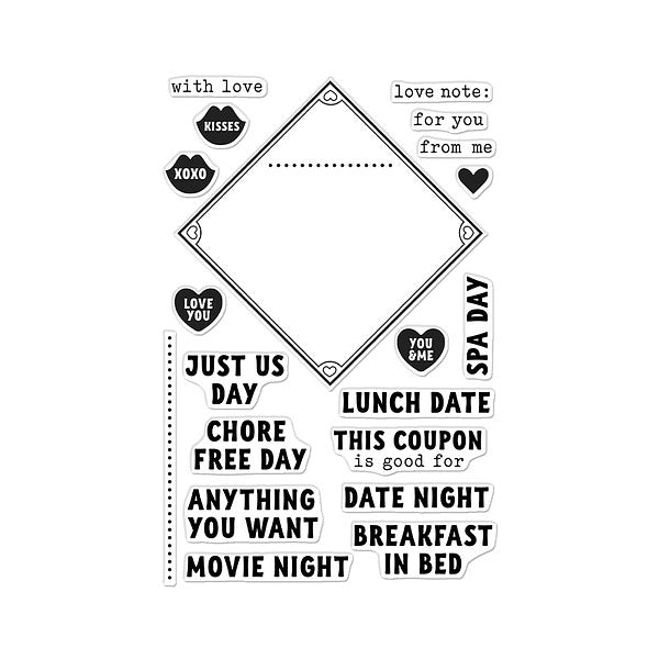 Hero Arts Love Note Messages Clear Stamp Set