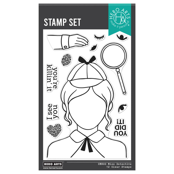 Hero Arts Miss Detective Stamp Set from the Case Closed Collection