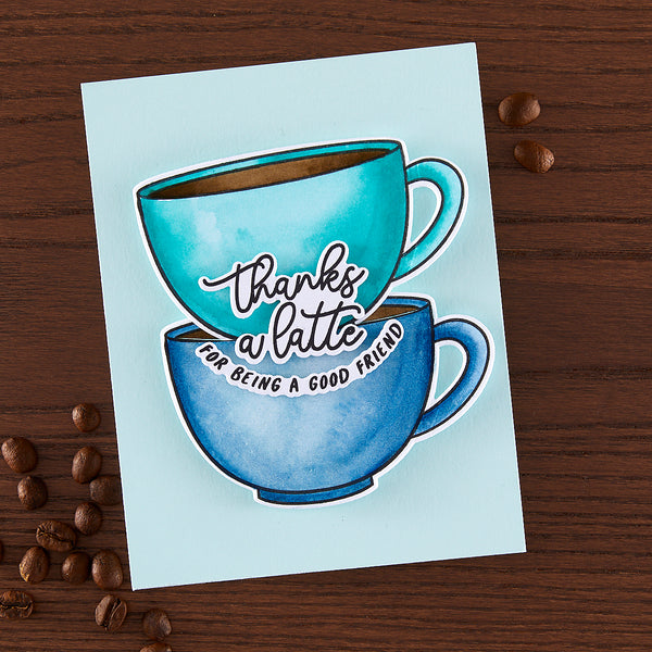 Hero Arts Coffee or Tea Clear Stamp Set