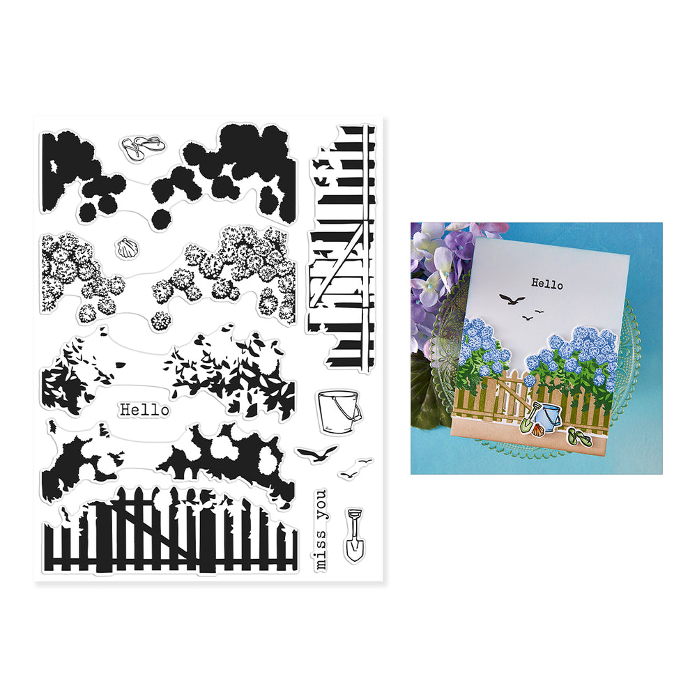 Hero Arts Coastal Blooms HeroScape Clear Stamp Set