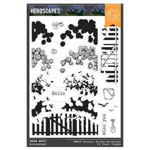 Hero Arts Coastal Blooms HeroScape Clear Stamp Set