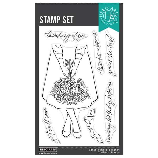 Hero Arts Summer Blooms Clear Stamp Set