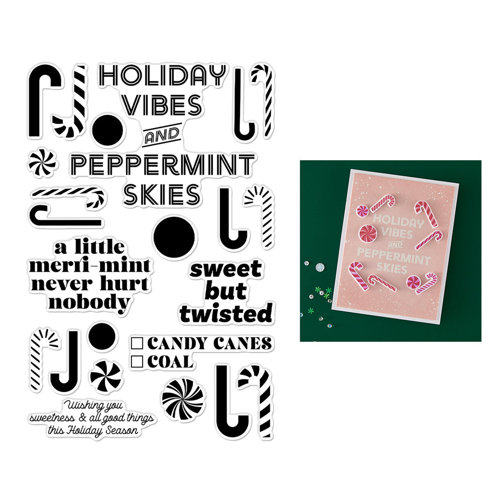 Hero Arts A Little Merri-Mint Clear Stamp Set