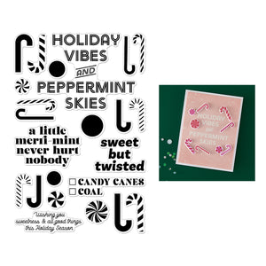 Hero Arts A Little Merri-Mint Clear Stamp Set