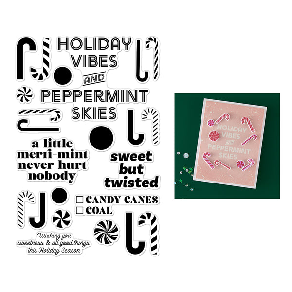 Hero Arts A Little Merri-Mint Clear Stamp Set