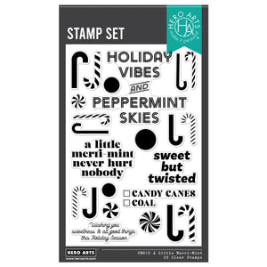 Hero Arts A Little Merri-Mint Clear Stamp Set