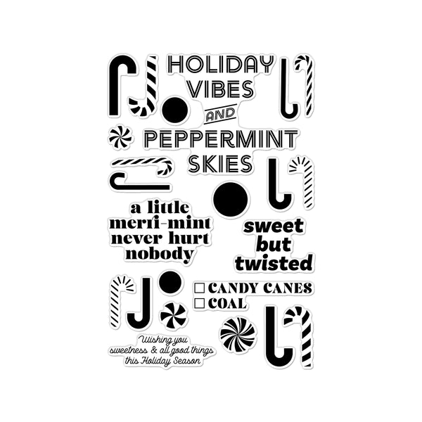 Hero Arts A Little Merri-Mint Clear Stamp Set