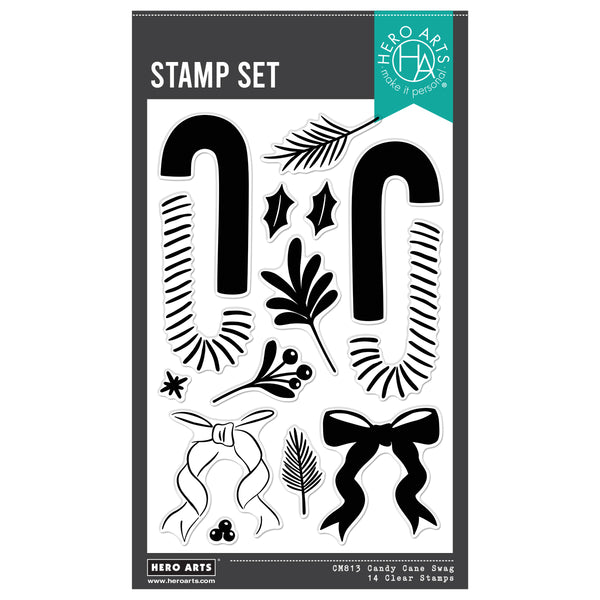 Hero Arts Candy Cane Swag Clear Stamp Set