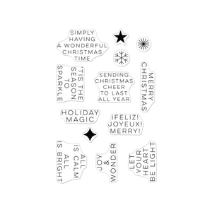 Hero Arts Modern Holiday Greetings Clear Stamp Set