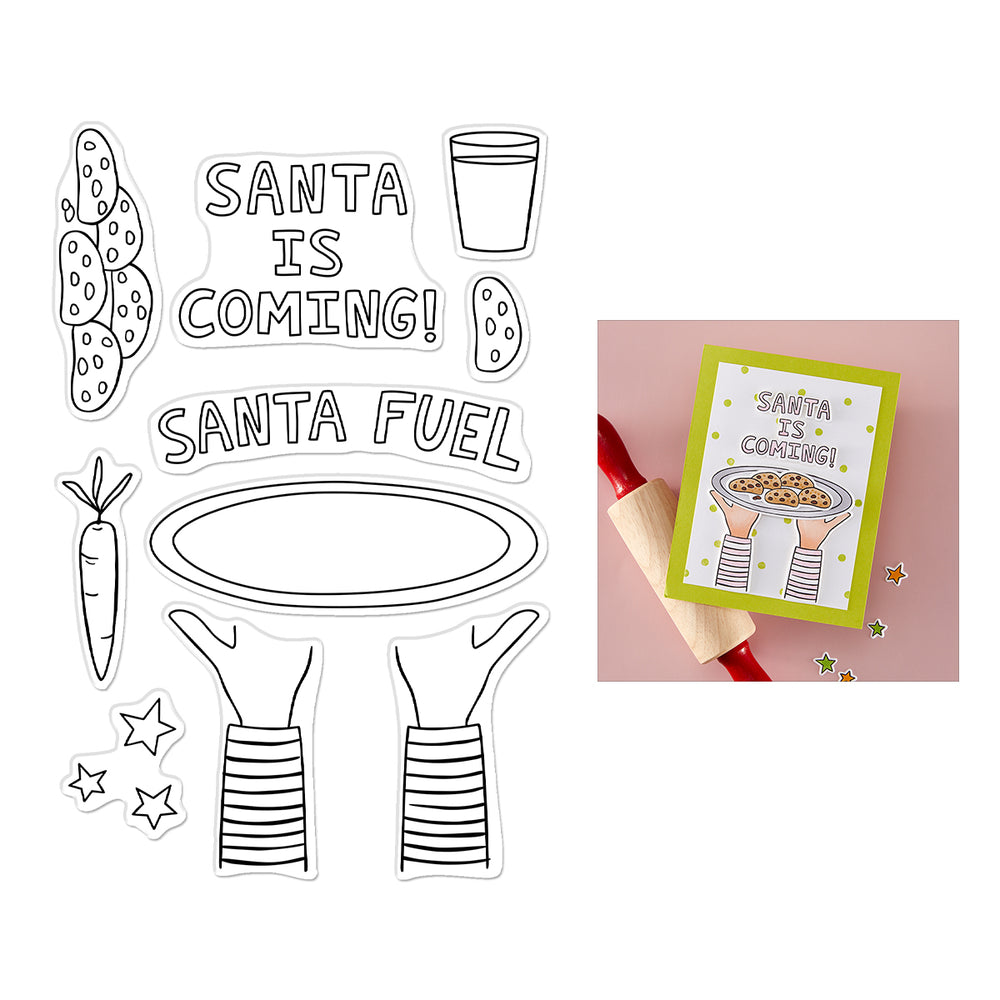 Hero Arts Santa Fuel Clear Stamp Set