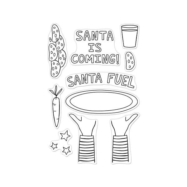 Hero Arts Santa Fuel Clear Stamp Set
