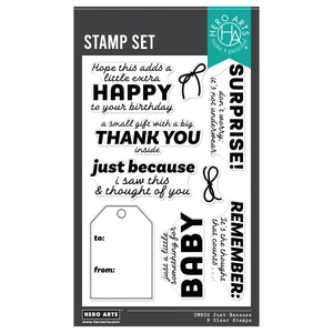 Hero Arts Just Because Clear Stamp Set