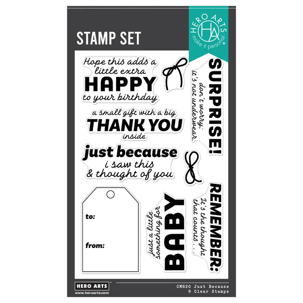Hero Arts Just Because Clear Stamp Set
