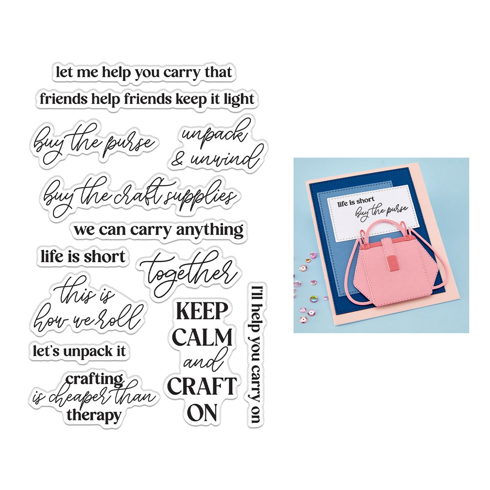 Hero Arts Keep Calm Sentiments Clear Stamp Set by Sheri Ballantyne