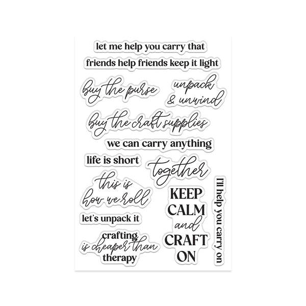 Hero Arts Keep Calm Sentiments Clear Stamp Set by Sheri Ballantyne