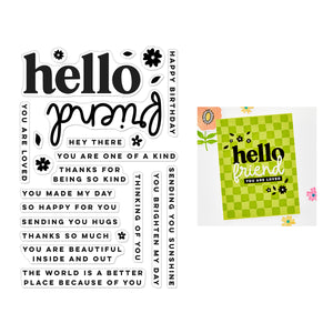 Hero Arts Hello Friend Clear Stamp Set