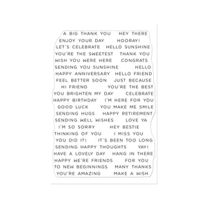 Hero Arts Everyday Sentiment Strips 2 Clear Stamp Set
