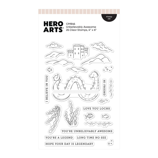 Hero Arts Unbelievably Awesome Clear Stamp Set