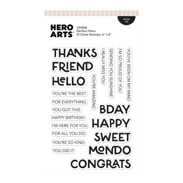 Hero Arts Perfect Pairs Clear Stamp Set