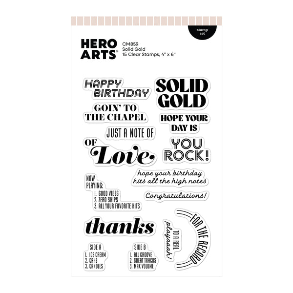 Hero Arts Solid Gold Stamp Set