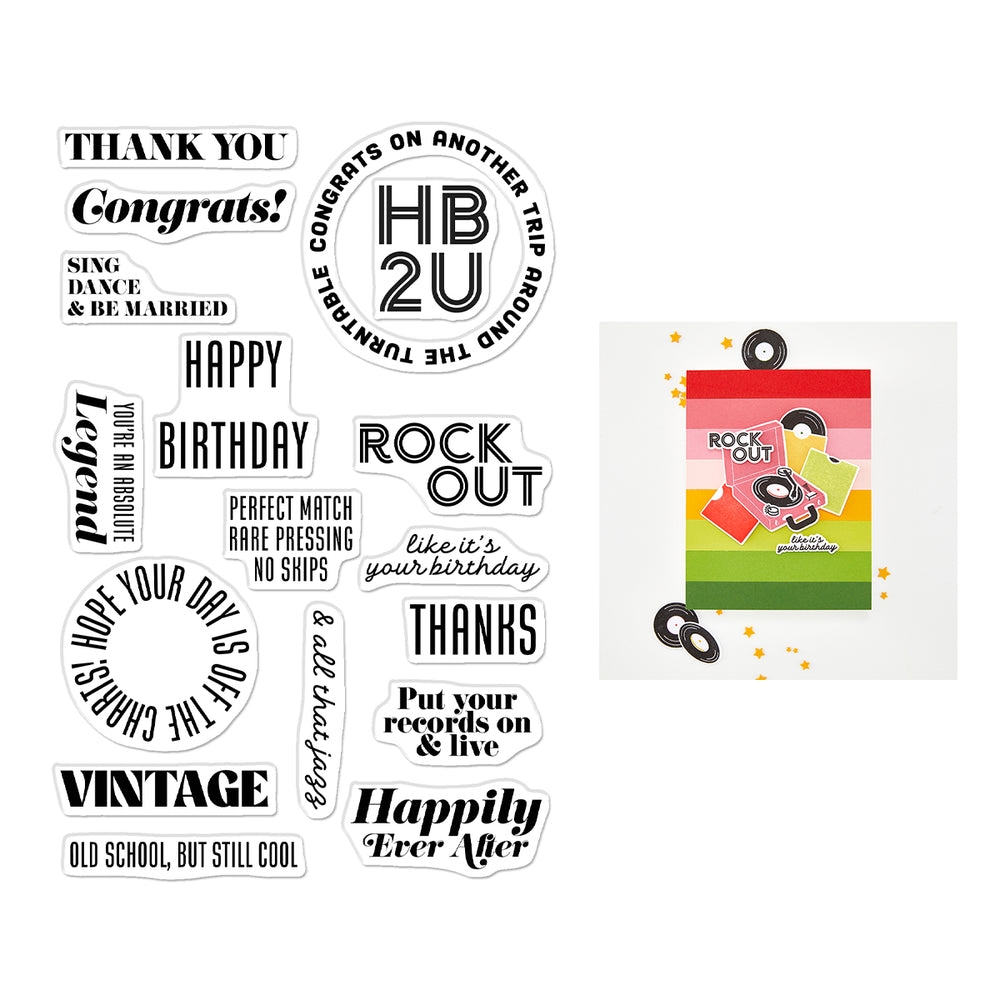 Hero Arts Vintage Vinyl Stamp Set
