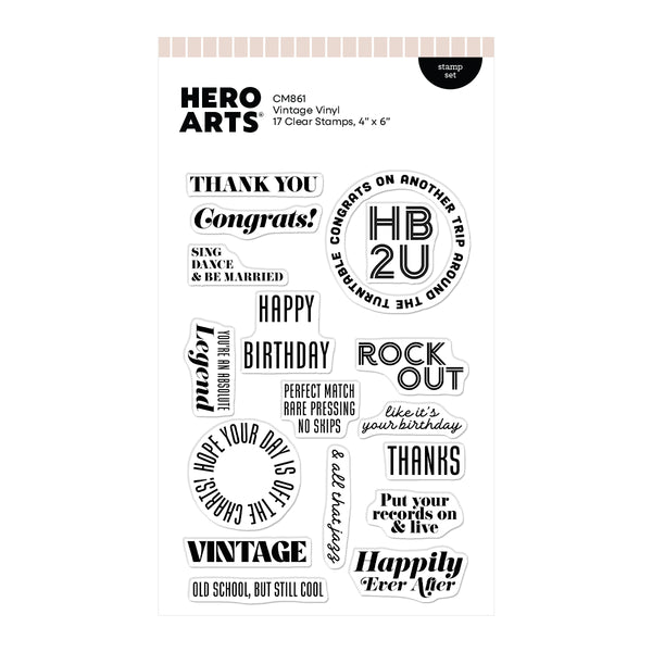 Hero Arts Vintage Vinyl Stamp Set