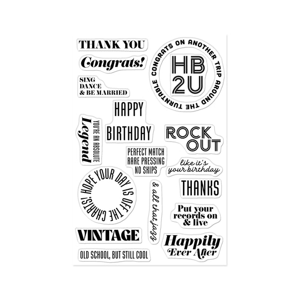 Hero Arts Vintage Vinyl Stamp Set