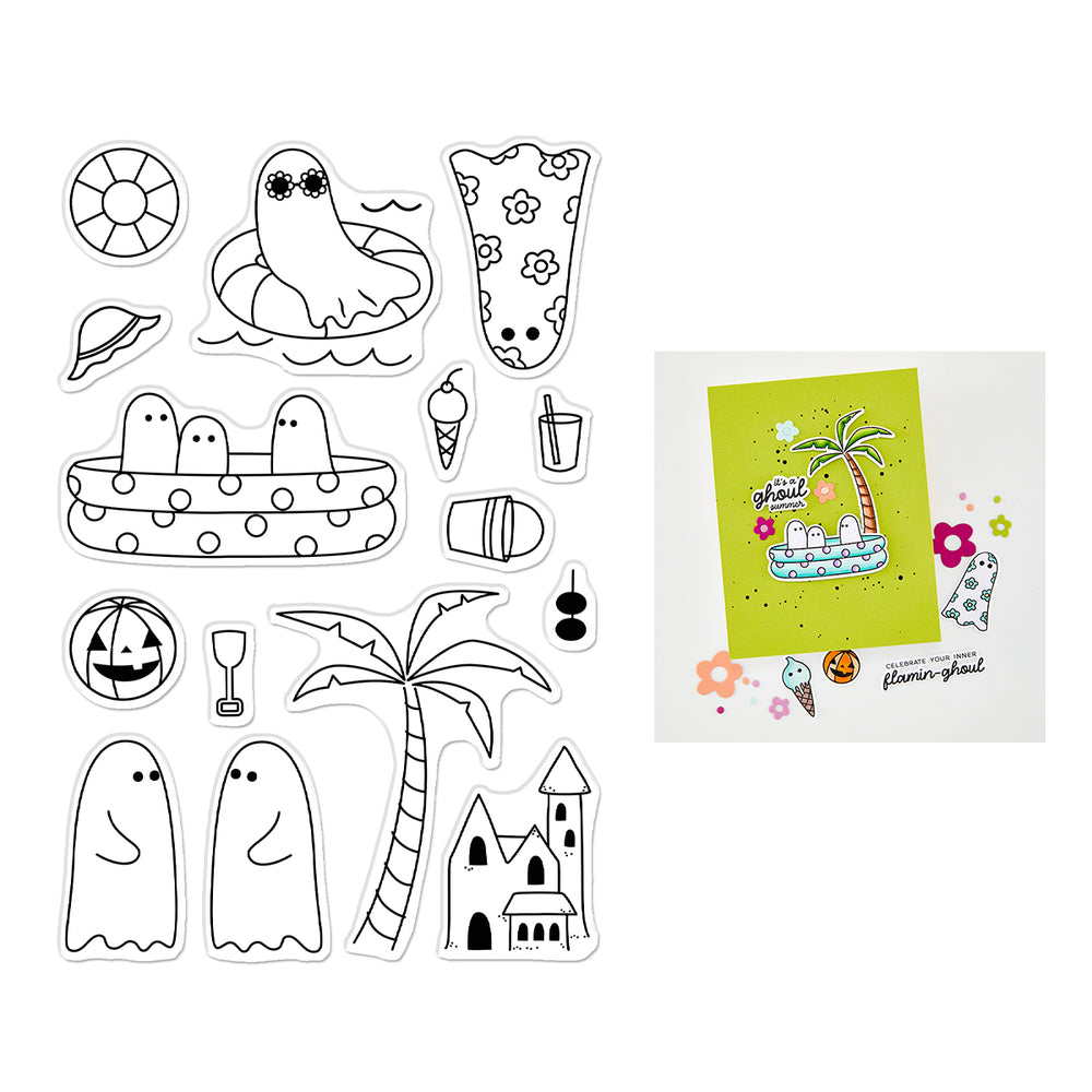 Hero Arts Beach Boos Stamp Set