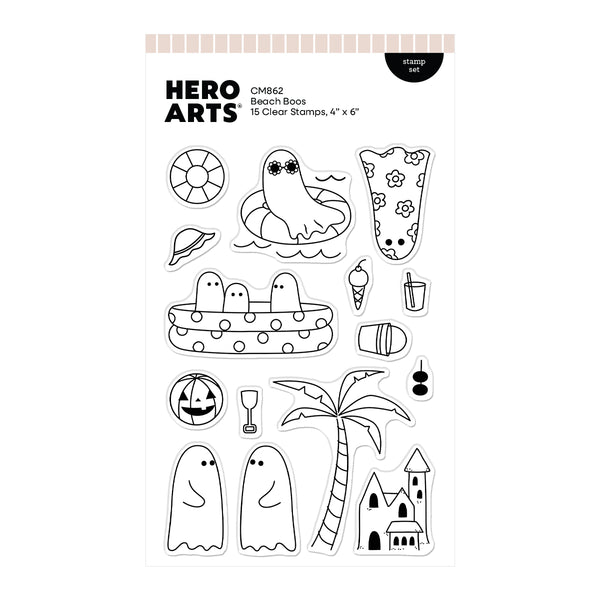 Hero Arts Beach Boos Stamp Set