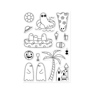 Hero Arts Beach Boos Stamp Set