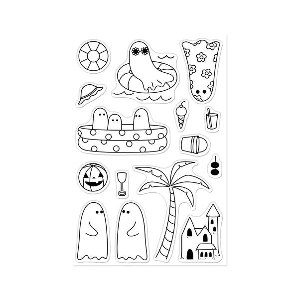 Hero Arts Beach Boos Stamp Set