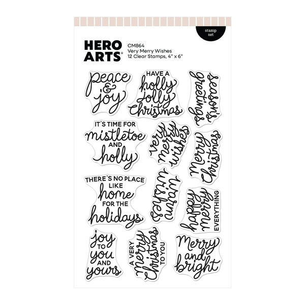 Hero Arts Very Merry Wishes Stamp Set