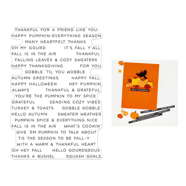 Hero Arts Autumn Greetings Clear Stamp Set