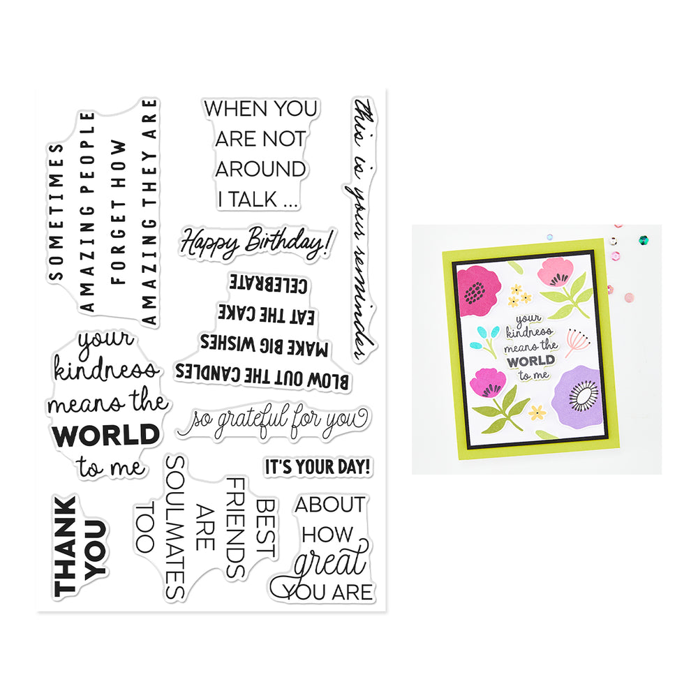 Hero Arts Say It Inside & Out Stamp Set