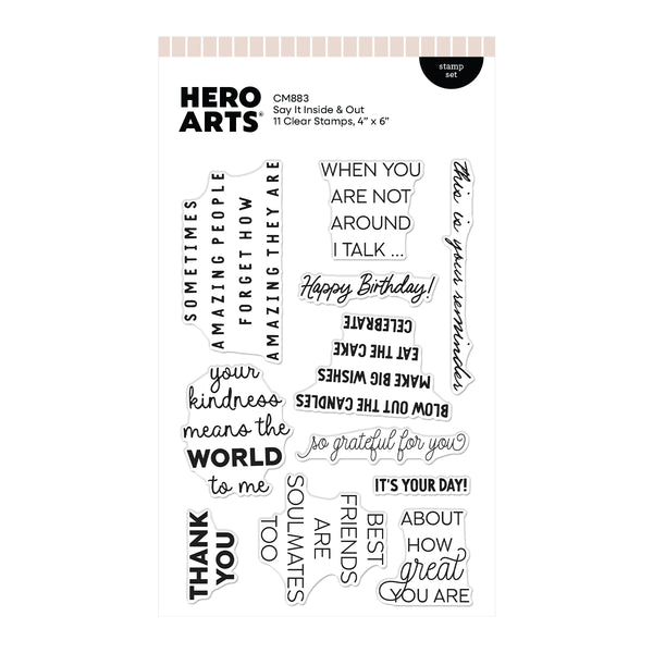 Hero Arts Say It Inside & Out Stamp Set