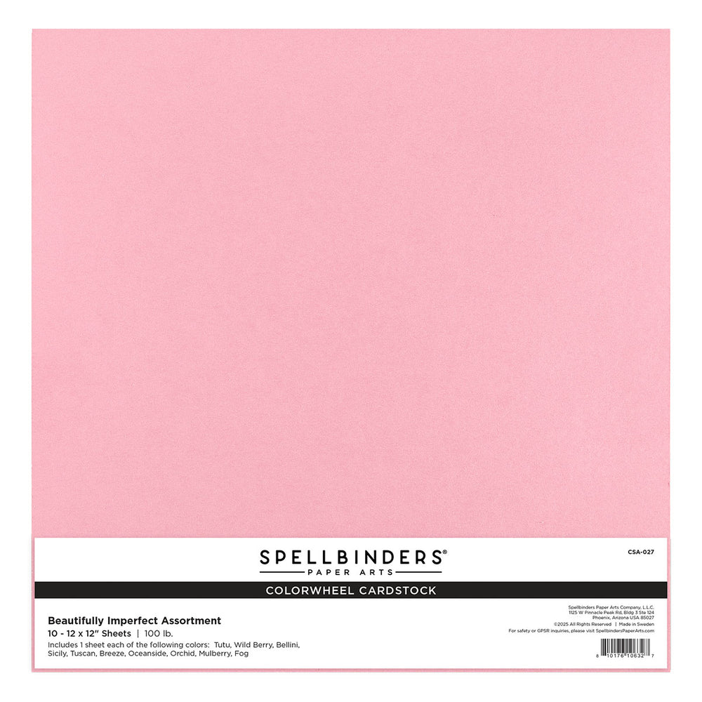 Beautifully Imperfect ColorWheel Cardstock 12 x 12" - 10 Sheets