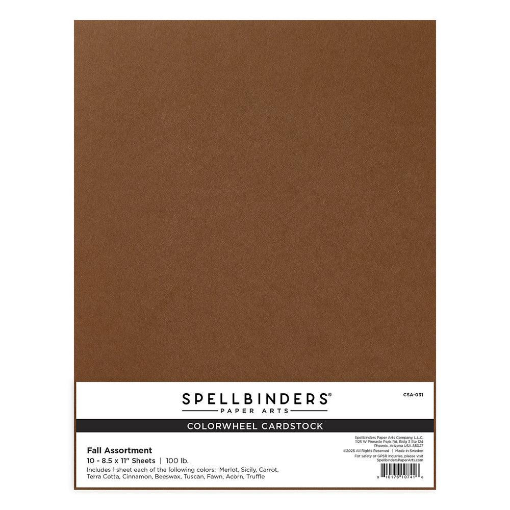 Fall Assortment ColorWheel Cardstock 8.5 x 11" - 10 Sheets