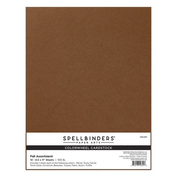 Fall Assortment ColorWheel Cardstock 8.5 x 11" - 10 Sheets