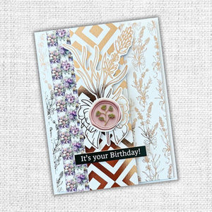 Paper Rose - Rose Gold Foil Lavender & Roses 12x12 Deluxe Paper Collection