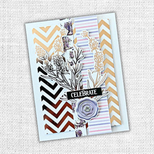 Paper Rose - Rose Gold Foil Lavender & Roses 12x12 Deluxe Paper Collection