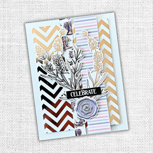 Paper Rose - Rose Gold Foil Lavender & Roses 12x12 Deluxe Paper Collection