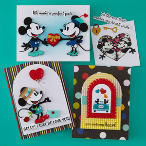 Classic Mouse Love Sentiments Press + Foil Plate & Die Set